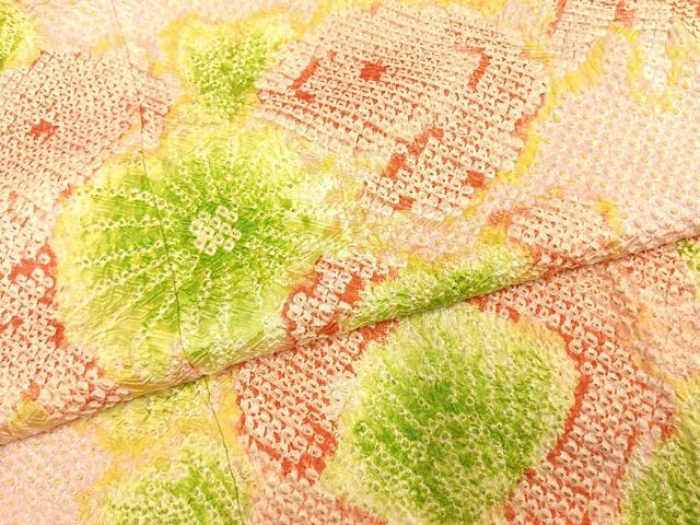 平和屋着物●豪華振袖 総絞り 草花文 正絹 逸品 AABE5473fy