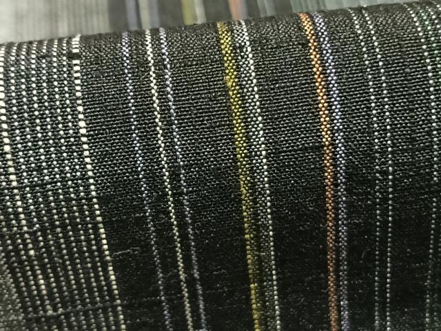 平和屋着物●上質な紬 縞 正絹 逸品 AABE5498fy
