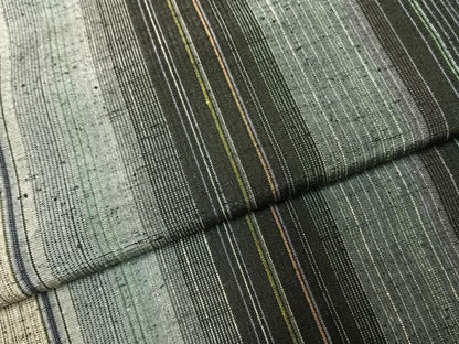 平和屋着物●上質な紬 縞 正絹 逸品 AABE5498fy