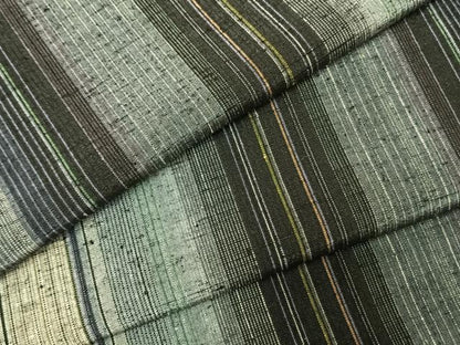平和屋着物●上質な紬 縞 正絹 逸品 AABE5498fy