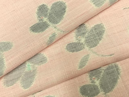 平和屋着物●上質な紬 花尽くし 正絹 逸品 未使用 AABE5499fy