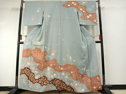平和屋着物●訪問着 絞り 辻が花 正絹 逸品 AABE5525fy