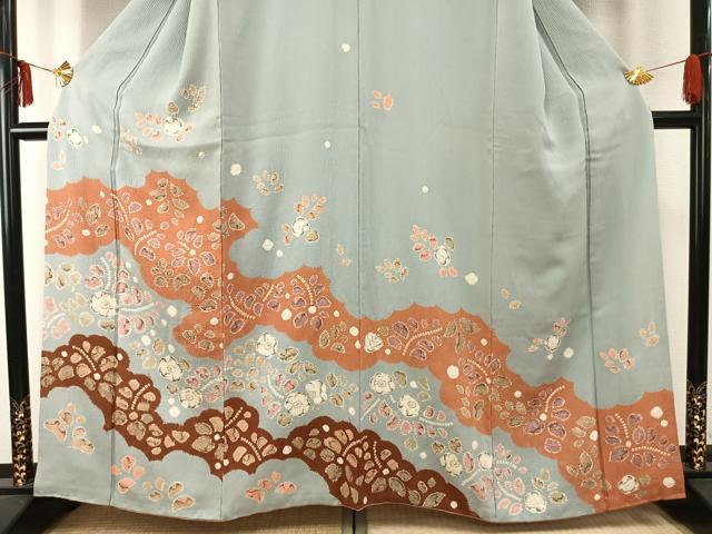 平和屋着物●訪問着 絞り 辻が花 正絹 逸品 AABE5525fy