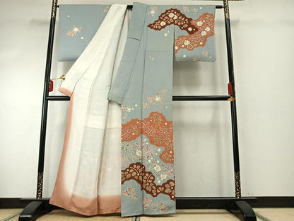 平和屋着物●訪問着 絞り 辻が花 正絹 逸品 AABE5525fy