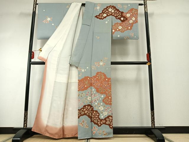 平和屋着物●訪問着 絞り 辻が花 正絹 逸品 AABE5525fy