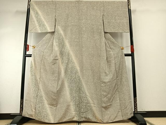 平和屋着物●訪問着 紬地 型染め 葉尽くし 暈し染め 正絹 逸品 AABE5542fy