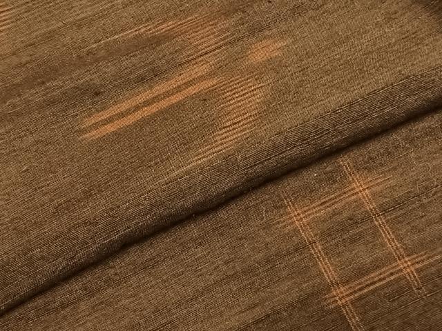 平和屋着物●上質な紬　琉球絣　正絹　逸品　AABE5545fy
