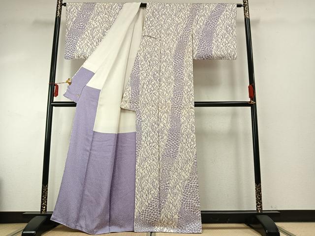 平和屋着物○二代目 川村久太郎 訪問着 型染め 芝草文 三越扱い