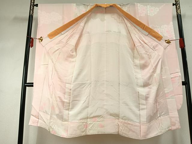 平和屋着物●豪華振袖・長襦袢(無双仕立て)セット　花蝶文　暈し染め　金彩　正絹　逸品　AABE5569fy
