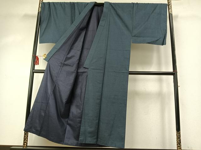 平和屋着物●男性　本場大島紬　アンサンブル　長襦袢(袷)セット　100亀甲　総詰め　正絹　逸品　AABE1622fy 平和屋着物○男性 本場大島紬 アンサンブル 長襦袢(袷)セット 手織 100