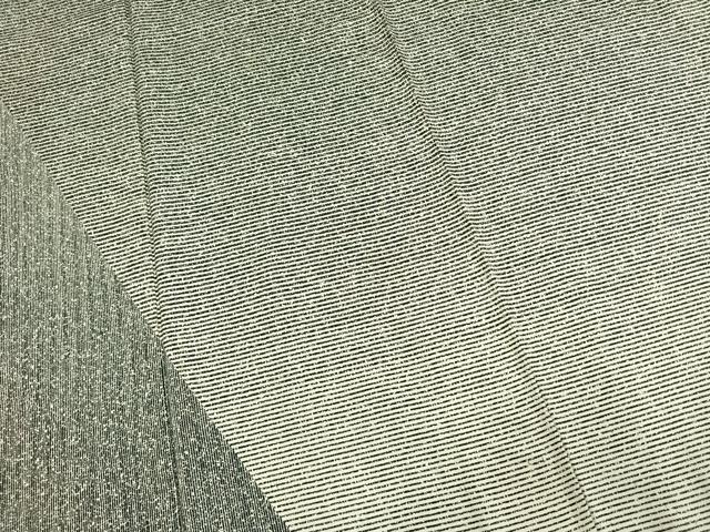 平和屋着物●訪問着　紬地　縞　正絹　逸品　AABE5578fy