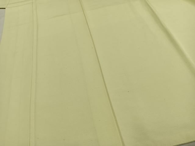 平和屋着物●上質な紬　色無地　女郎花色　正絹　逸品　AABE5580fy