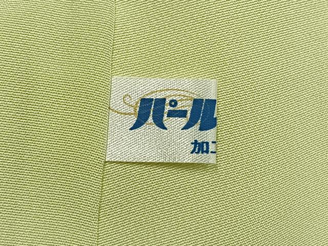 平和屋着物●上質な紬　色無地　女郎花色　正絹　逸品　AABE5580fy