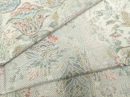 平和屋着物●本場大島紬　白大島　一元7マルキ　総絣　草花文　正絹　逸品　AABE5585fy