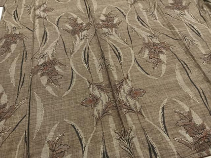 平和屋着物●本場大島紬　カタス9マルキ　草花文　正絹　逸品　AABE5587fy
