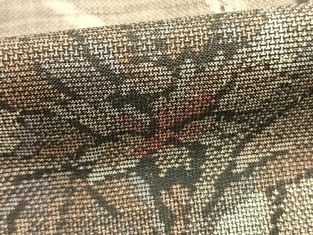 平和屋着物●本場大島紬　カタス9マルキ　草花文　正絹　逸品　AABE5587fy