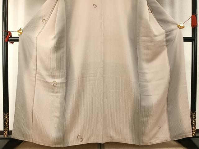 平和屋着物●訪問着　刺繍　雪輪重ね文　暈し染め　金糸　正絹　逸品　AABE5589fy