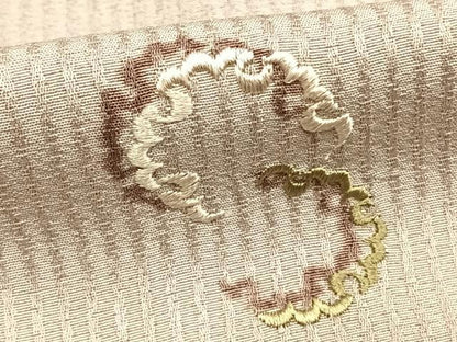 平和屋着物●訪問着　刺繍　雪輪重ね文　暈し染め　金糸　正絹　逸品　AABE5589fy