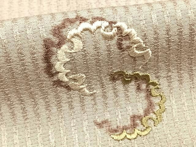 平和屋着物●訪問着　刺繍　雪輪重ね文　暈し染め　金糸　正絹　逸品　AABE5589fy