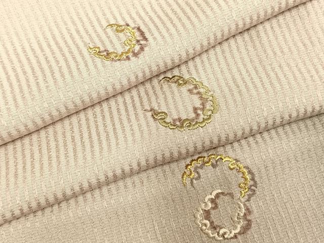 平和屋着物●訪問着　刺繍　雪輪重ね文　暈し染め　金糸　正絹　逸品　AABE5589fy