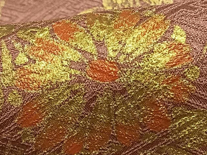 平和屋着物●訪問着　草花文　金彩　正絹　逸品　AABE5605fy