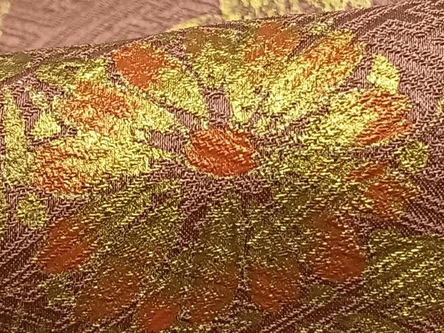 平和屋着物●訪問着　草花文　金彩　正絹　逸品　AABE5605fy
