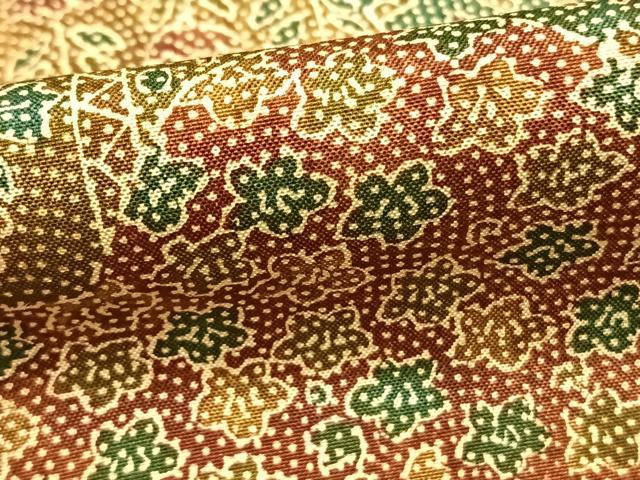 平和屋着物▽江戸小紋 本場染大島紬 単衣 切嵌花文 正絹 逸品 AABE5615fy
