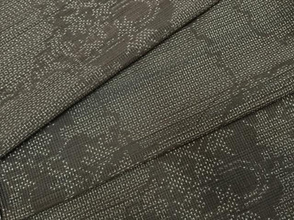 平和屋着物▽結城紬 単衣 100亀甲 雪輪文 正絹 逸品 AABE5620fy