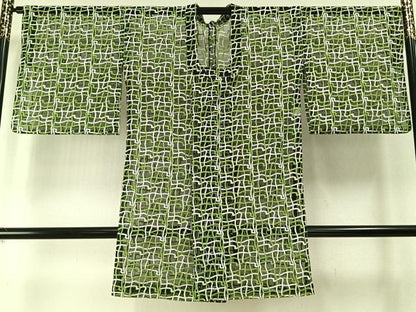 平和屋着物▽道行コート スリーシーズン 春夏秋 塵除け 刺繍 幾何学文様 ロング丈 AABE5624fy