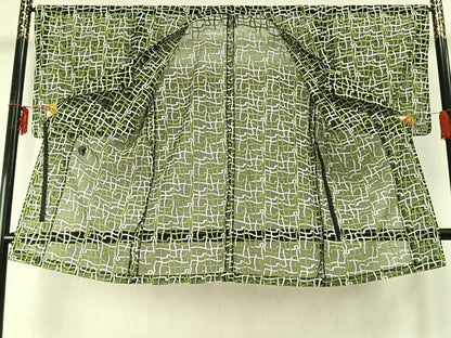 平和屋着物▽道行コート スリーシーズン 春夏秋 塵除け 刺繍 幾何学文様 ロング丈 AABE5624fy