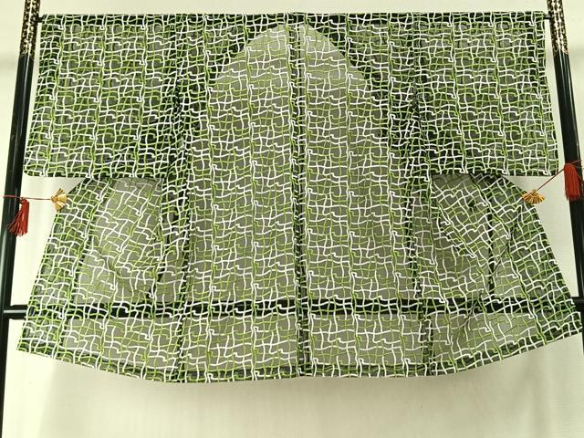 平和屋着物▽道行コート　スリーシーズン　春夏秋　塵除け　刺繍　幾何学文様　ロング丈　AABE5624fy 平和屋着物▽道行コート スリーシーズン 春夏秋 塵除け 刺繍 幾何学