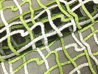 平和屋着物▽道行コート スリーシーズン 春夏秋 塵除け 刺繍 幾何学文様 ロング丈 AABE5624fy