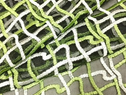 平和屋着物▽道行コート スリーシーズン 春夏秋 塵除け 刺繍 幾何学文様 ロング丈 AABE5624fy