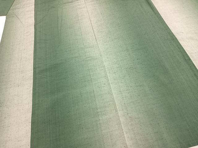 平和屋着物▽上質な紬　単衣　間道　正絹　逸品　AABE5631fy
