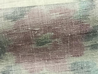 平和屋着物▽琉球紬 単衣 枝花文 反端付き 正絹 逸品 未使用 AABE5634fy