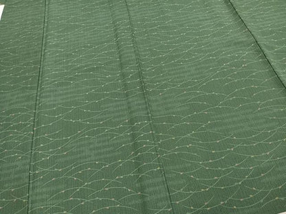 平和屋着物▽小紋 単衣 芝文 洗える着物 未使用 AABE5640fy