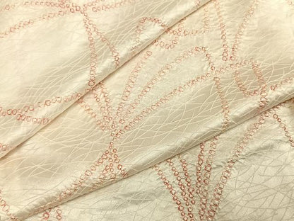 平和屋着物▽上質な小紋 単衣 絞り 舞蝶文 正絹 逸品 AABE5646fy
