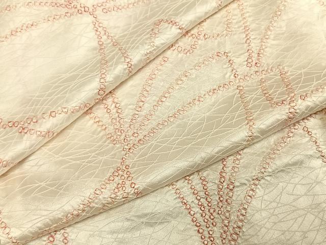平和屋着物▽上質な小紋 単衣 絞り 舞蝶文 正絹 逸品 AABE5646fy