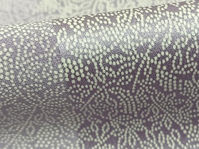 平和屋着物▽江戸小紋 単衣 草花文 正絹 逸品 AABE5648fy