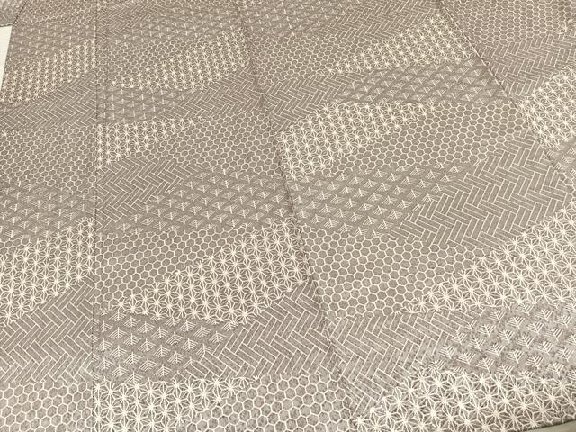 平和屋着物▽上質な小紋 単衣 切嵌文 正絹 逸品 未使用 AABE5651fy
