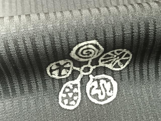 平和屋着物▽上質な小紋 単衣 雪輪花文 暈し染め さが美扱い 正絹 逸品 AABE5656fy