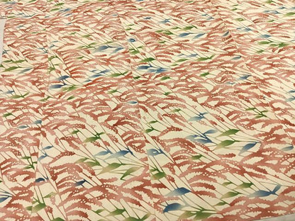 平和屋着物▽型絵染の人間国宝 稲垣稔次郎 原画 小紋 単衣 型染め 枝葉文 正絹 逸品 AABE5657fy