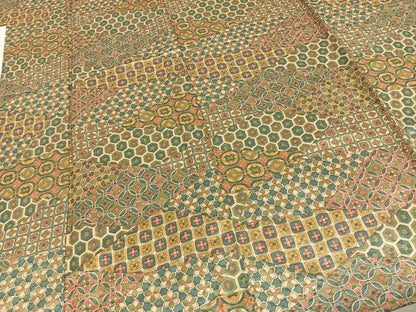 平和屋着物▽上質な小紋 単衣 切嵌文 三越扱い 正絹 逸品 AABE5663fy