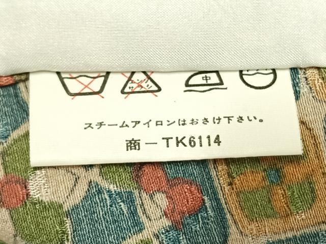 平和屋着物▽上質な小紋 単衣 切嵌文 三越扱い 正絹 逸品 AABE5663fy