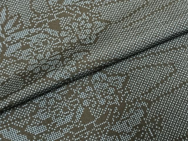 平和屋着物▽本場大島紬 単衣 流水花文 正絹 逸品 AABE5672fy