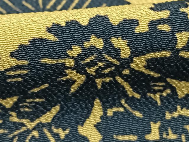 平和屋着物▽上質な小紋 単衣 型染め 松竹梅 鬼しぼ縮緬 正絹 逸品 AABE5673fy