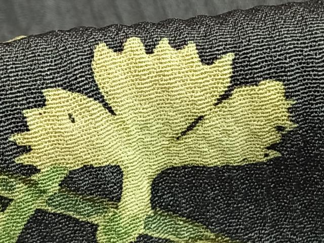 平和屋着物▽訪問着 単衣 草花文 銀彩 正絹 逸品 AABE5674fy