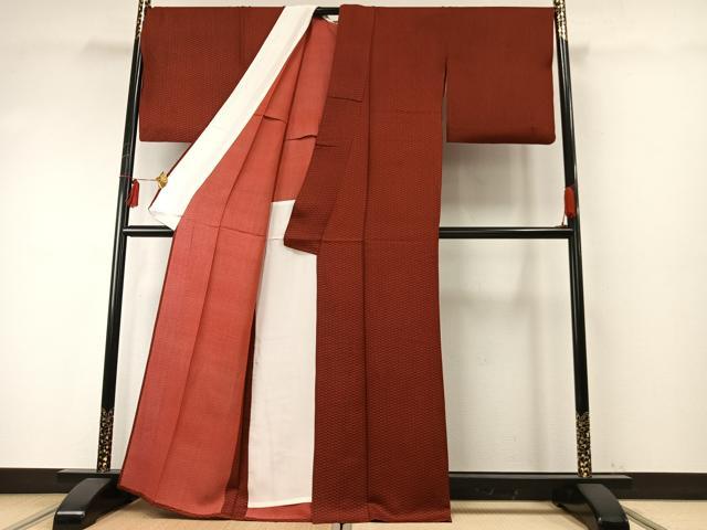 平和屋着物▽上質な小紋 単衣 花尽くし 正絹 逸品 AABE5675fy