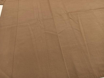 平和屋着物▽男性 紬 単衣 榛色 正絹 逸品 AABE5677fy