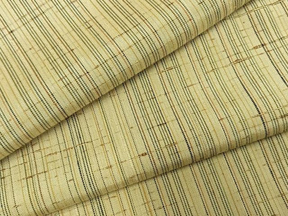 平和屋着物▽ぜんまい紬 単衣 縞 正絹 逸品 AABE5682fy